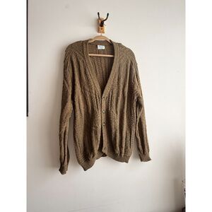 Vintage 90's Benetton Cotton Cardigan - Hunter Green (Men's L/XL)